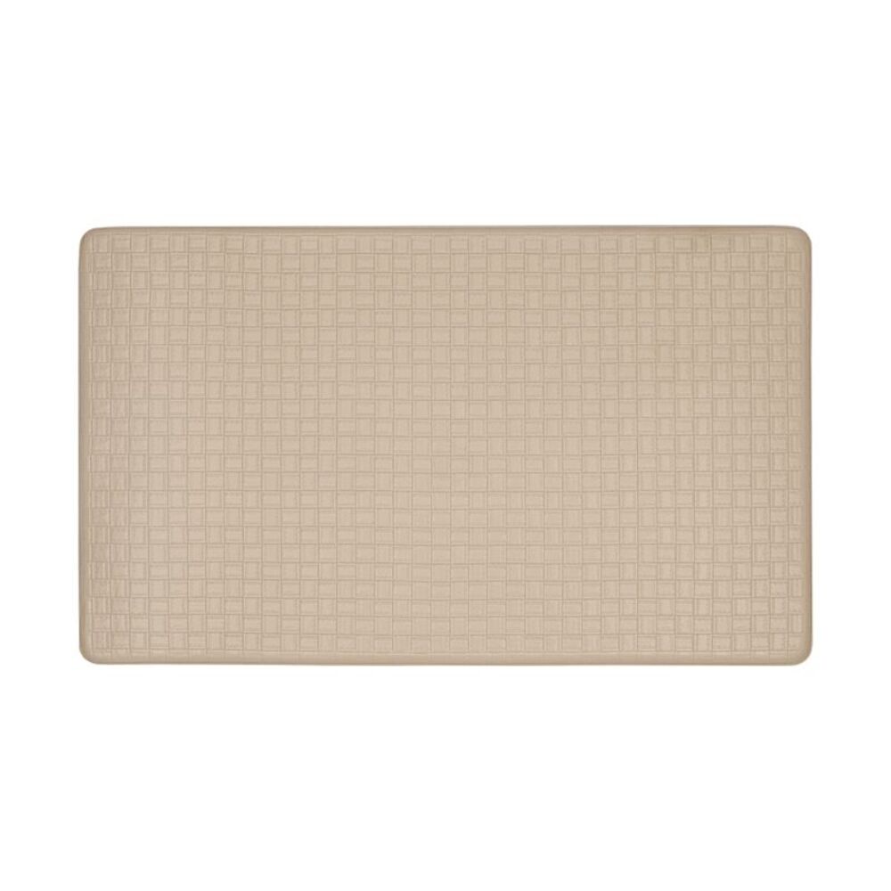 Embossed Leather-Like Anti-Fatigue Mat, 20" x 39", Tan